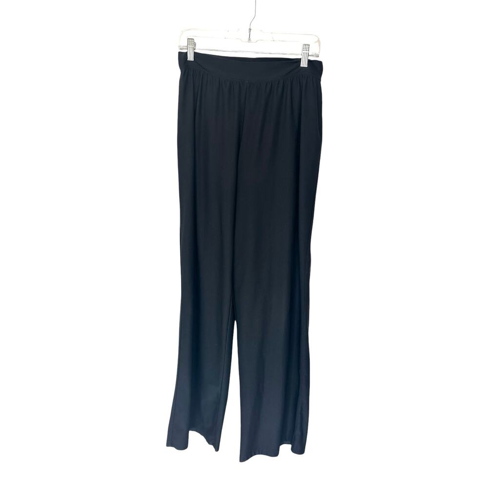 Spanx Pants Black Stretch‎ Pull On Straight Leg Relaxed Casual Basic Large